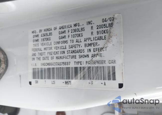 1HGCM66437A075697: 42379563