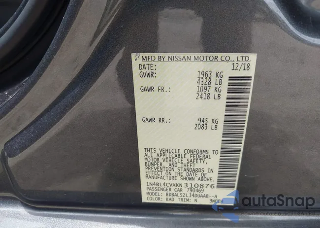 1N4BL4CVXKN310876: 42378679