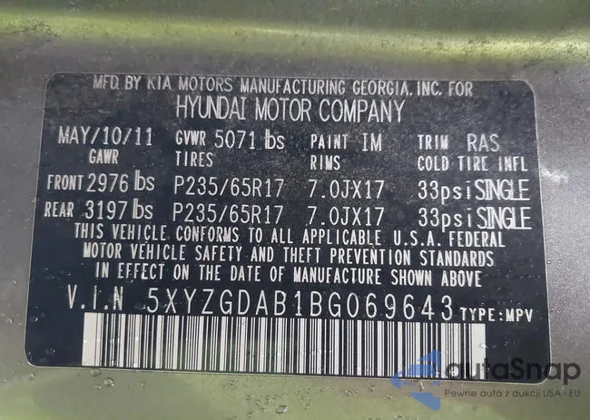 5XYZGDAB1BG069643: 42378803