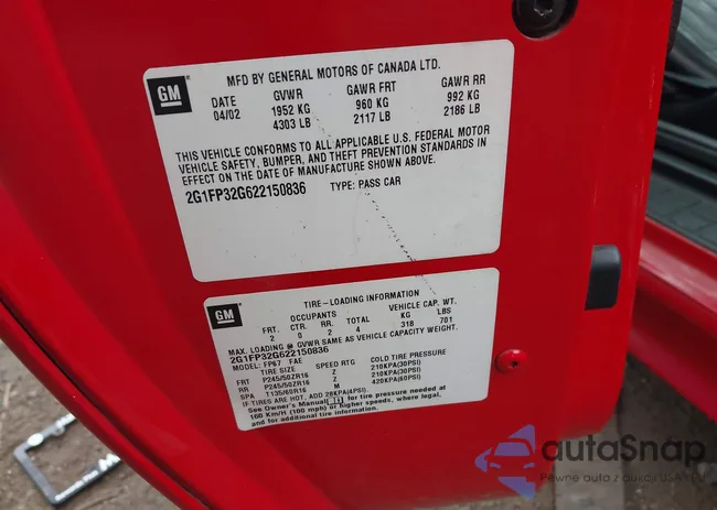 2G1FP32G622150836: 42378934