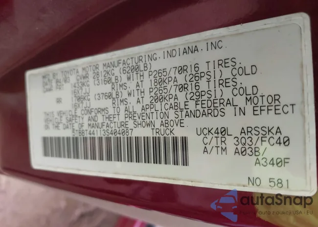 5TBBT44113S404087: 42380058