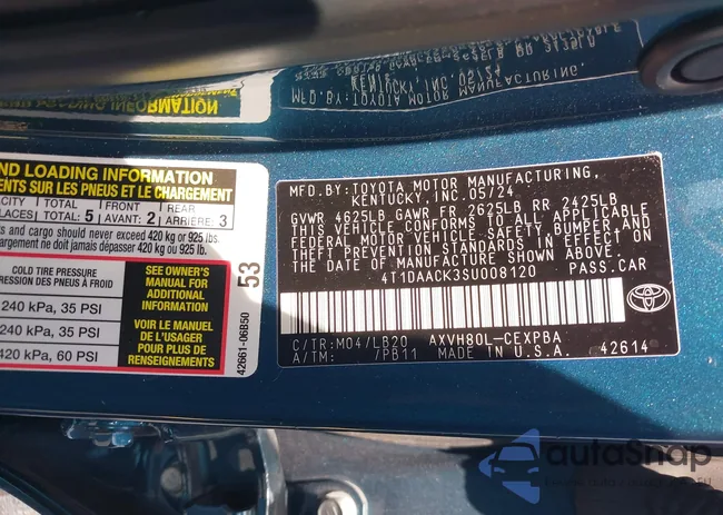 4T1DAACK3SU008120: 42379694