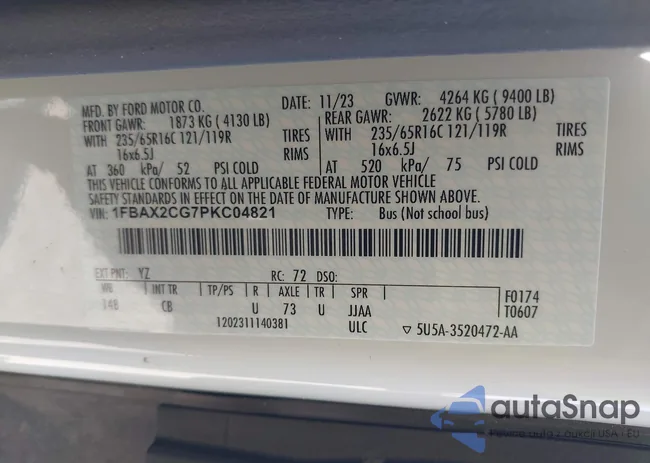 1FBAX2CG7PKC04821: 42379783