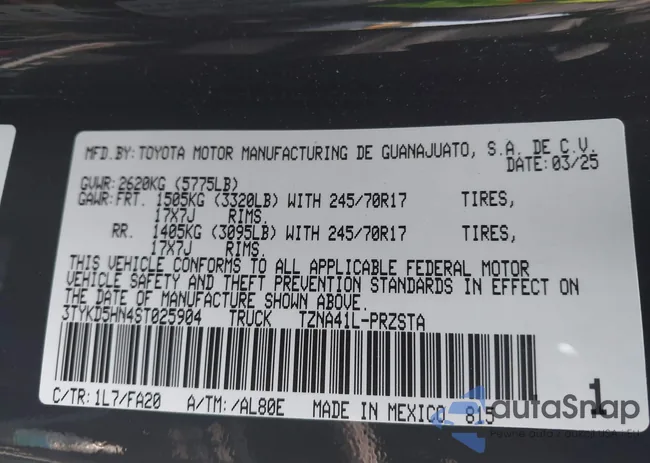 3TYKD5HN4ST025904: 42379882