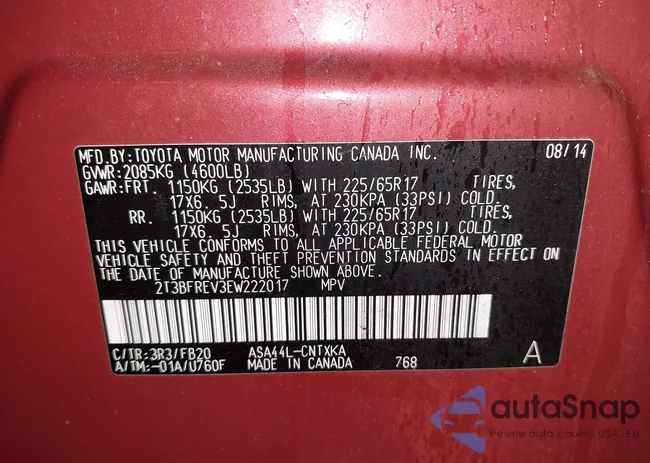 2T3BFREV3EW222017: 42379958