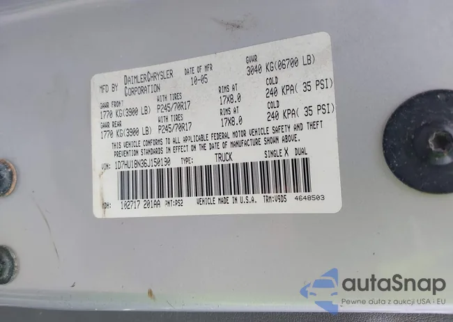 1D7HU18N36J150190: 42380023