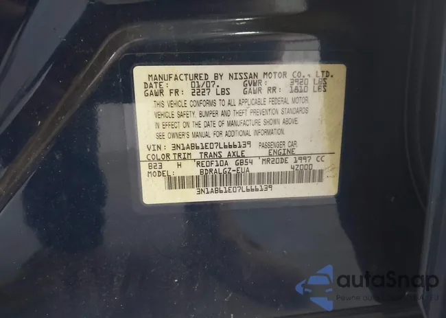 3N1AB61E07L666139: 42381329