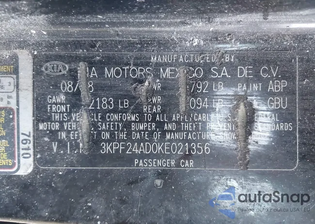 3KPF24AD0KE021356: 42381439