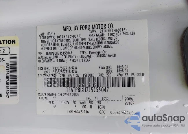 1FATP8UH7J5155047: 42381470