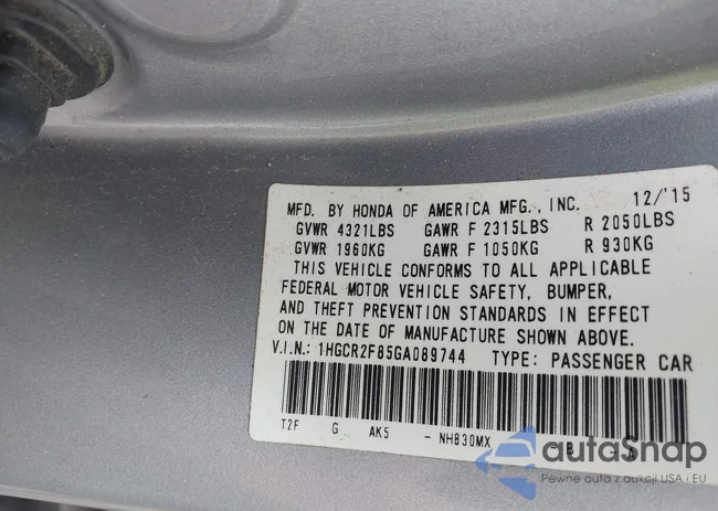 1HGCR2F85GA089744: 42381575
