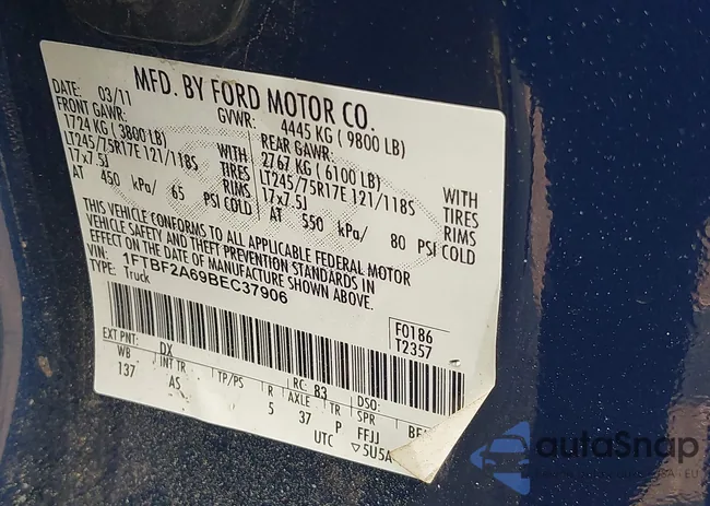 1FTBF2A69BEC37906: 42381647