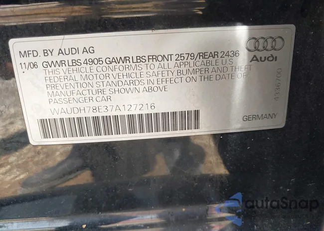 WAUDH78E37A127216: 42380685