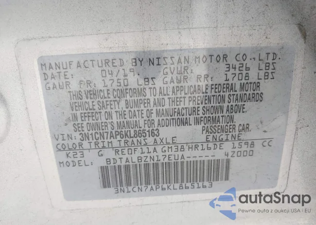 3N1CN7AP6KL865163: 42380823