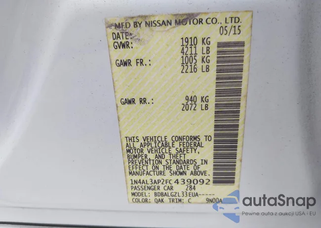 1N4AL3AP2FC439092: 42381022