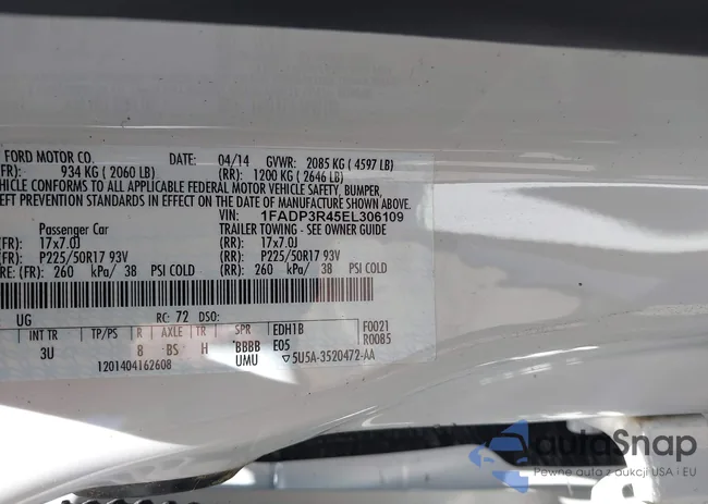 1FADP3R45EL306109: 42382079