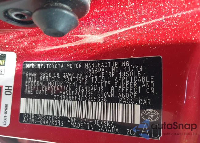 2T1BURHE4FC295636: 42382083