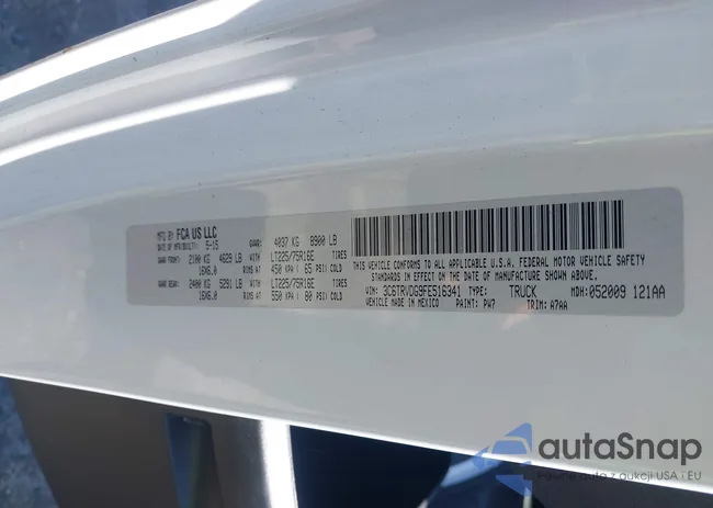 3C6TRVDG9FE516341: 42382104