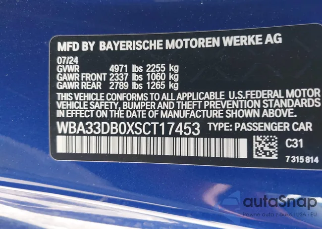 WBA33DB0XSCT17453: 42382263