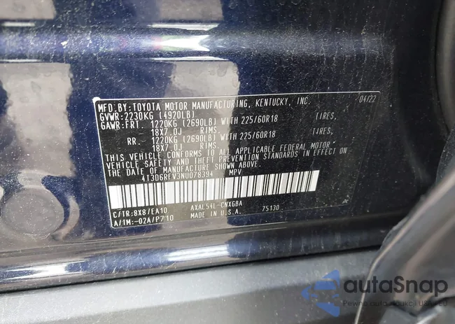 4T3D6RFV3NU078394: 42382473