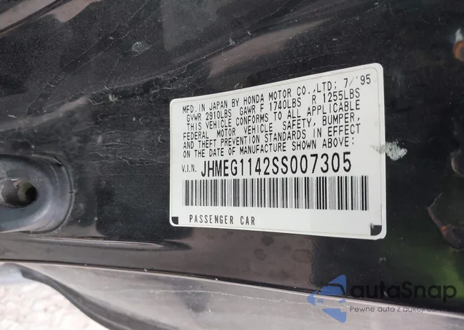 00JHMEG114SS07305: 42382575