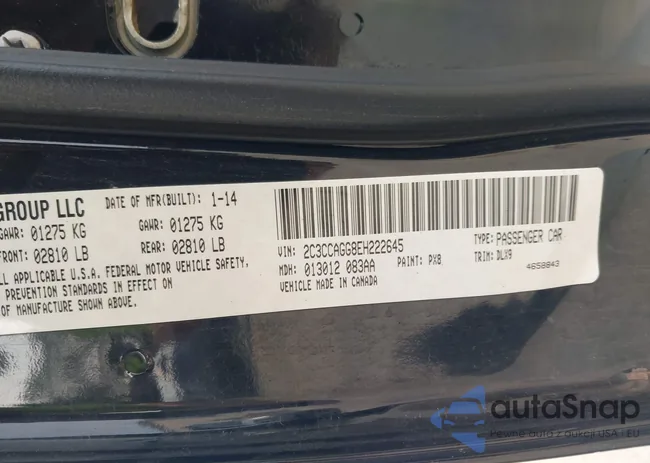 2C3CCAGG8EH222645: 42381766