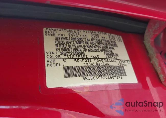 3N1BC1CPXCK809245: 42381892