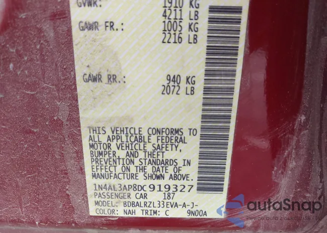 1N4AL3AP8DC919327: 42381898