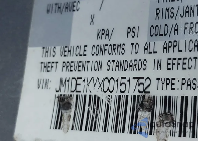 JM1DE1KYXC0151752: 42381999