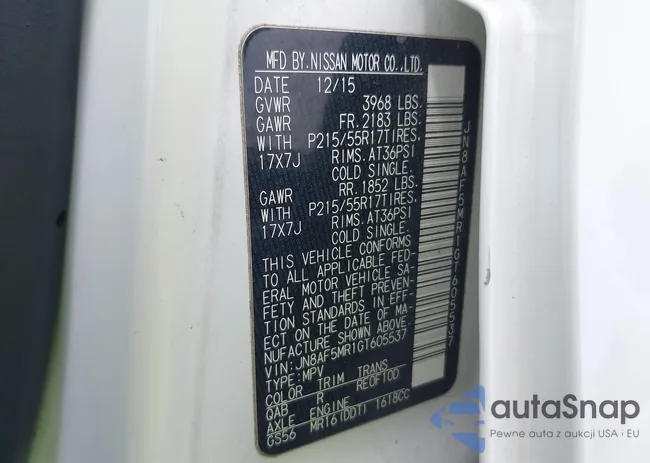 JN8AF5MR1GT605537: 42382023