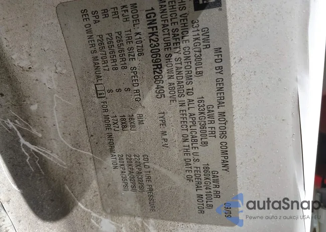 1GNFK23069R286495: 42383209