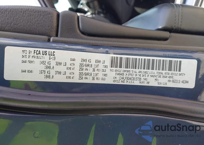 1C4RJFBG4KC815739: 42383338