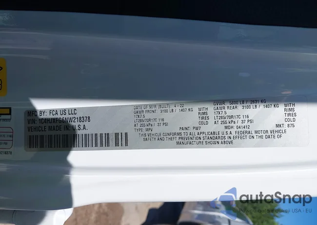 1C4HJXFG6NW218378: 42383389