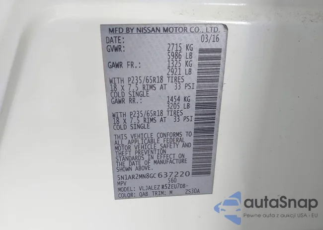 5N1AR2MN8GC637220: 42382682