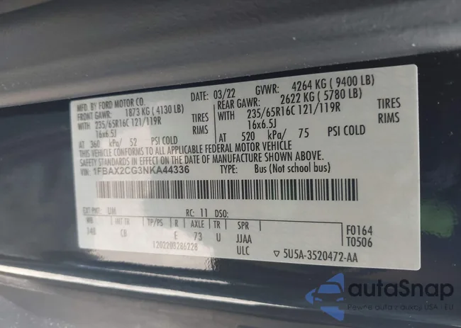 1FBAX2CG3NKA44336: 42384116