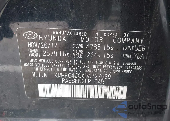 KMHFG4JGXDA227569: 42384304