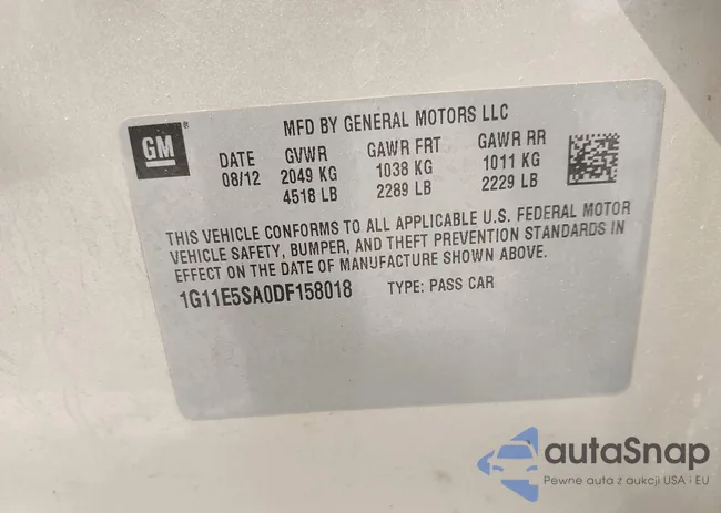 1G11E5SA0DF158018: 42384363