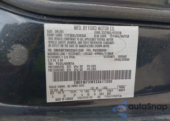 2MEFM75W52X611200: 42384389