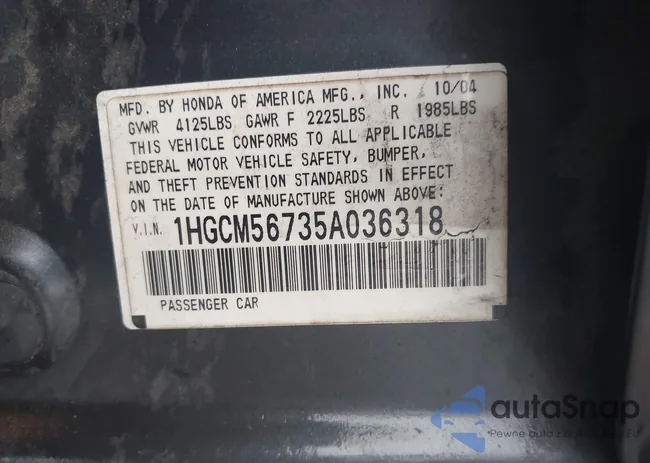 1HGCM56735A036318: 42384528