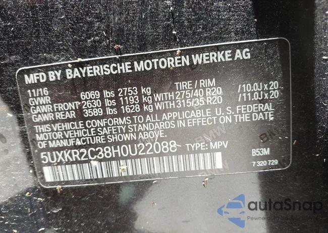 5UXKR2C38H0U22088: 42384604