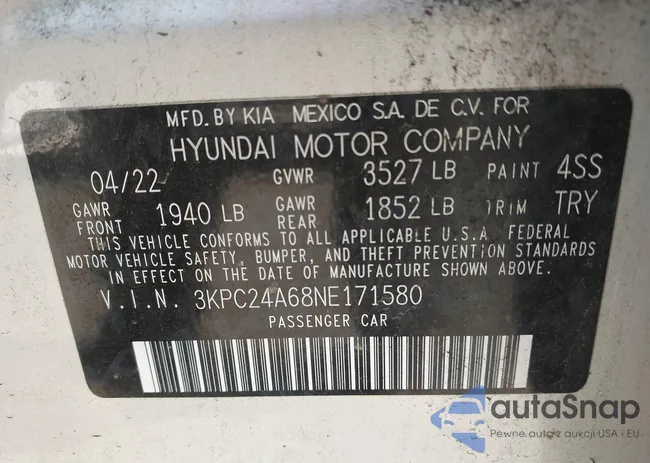 3KPC34A61NE188203: 42383743