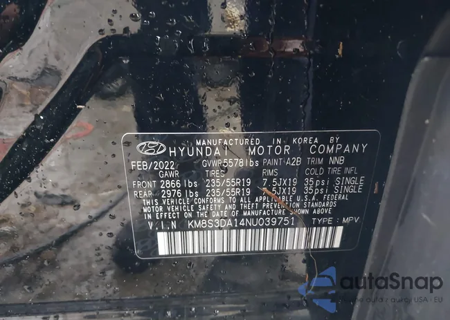 KM8S3DA14NU039751: 42383882