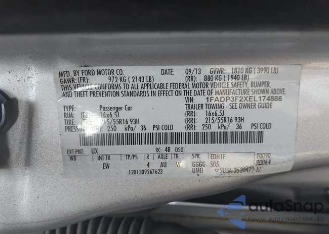 1FADP3F2XEL174886: 42383909