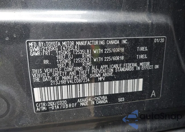 2T3J1RFV4LC087234: 42383944