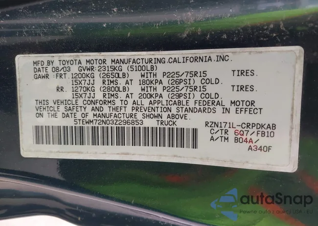 5TEWM72N03Z296853: 42385361