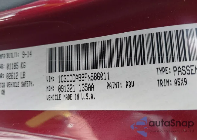 1C3CCCAB9FN586011: 42385533