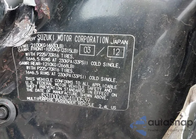 JS3TD0D6XC4100539: 42384659