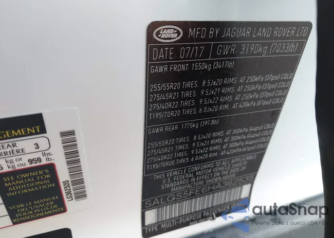 SALGS5FE6HA362535: 42384925