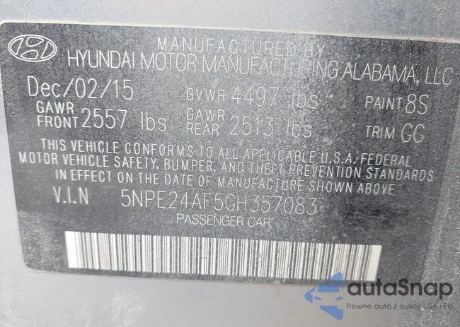 5NPE24AF5GH357083: 42384928