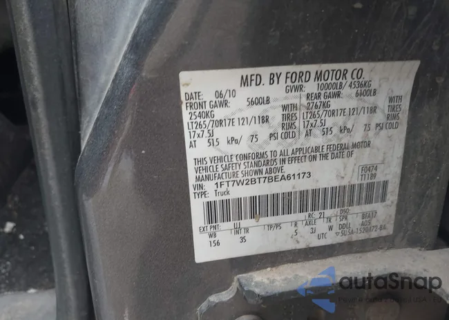 1FT7W2BT7BEA61173: 42385014