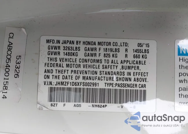 JHMZF1D6XFS002991: 42386621